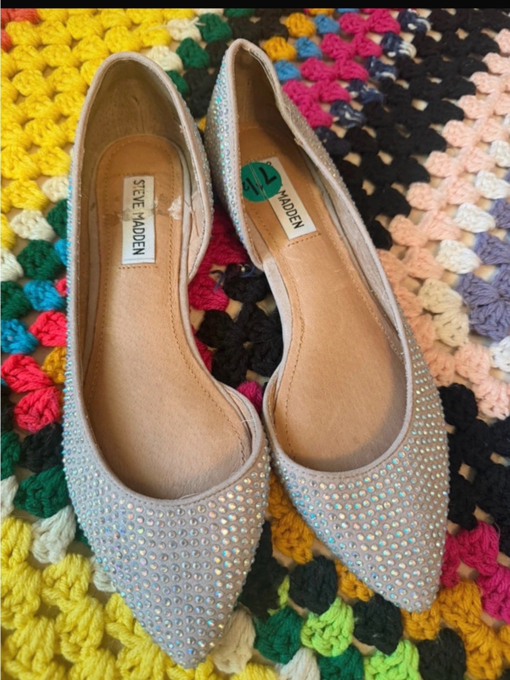 Steve Madden Evelina Rhinestone Embellished Flats. Size: 7.5 NWOT